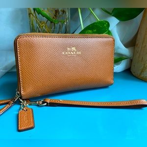 Like New Coach Long Wallet with Double Zipper